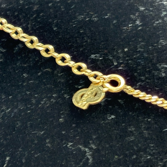 Authentic Christian Dior Gold-Tone Necklace Gold Pendant Necklace - Picture 3 of 6